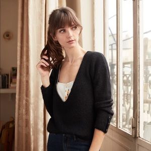 Sezane Black Sweater